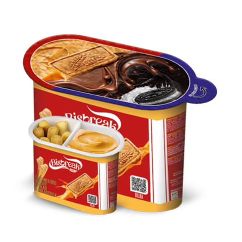 Vasito Bisbreak crema de galleta caramelizada + grissini (caja x 96)