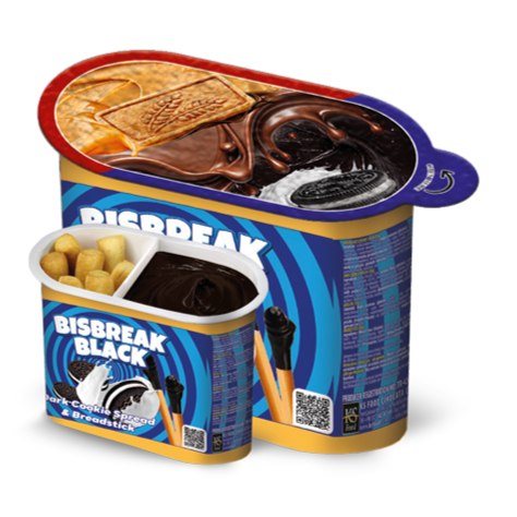 Vasito Choco L'Art crema de galleta caramelizada oscura + grissini (caja x 96)