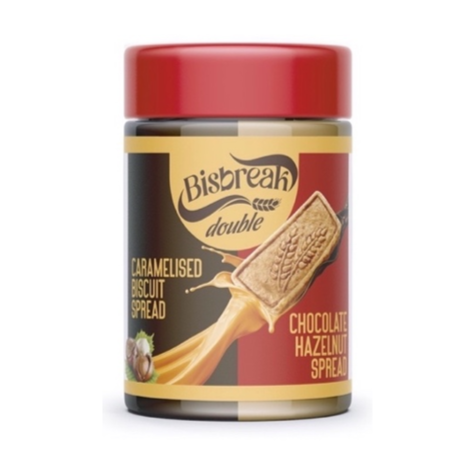 Frasco Bisbreak – crema de galleta caramelizada y avellana (caja x 12)