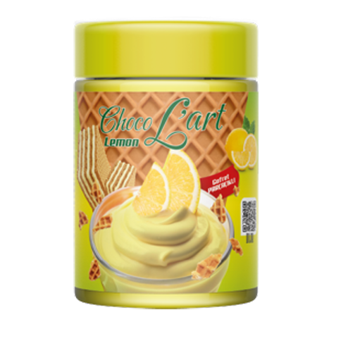 Frasco Choco L'Art – crema de limón con trocitos de krepp (caja x 12)