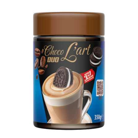 Frasco Choco L'Art – crema de café + galleta oscura (caja x 12)