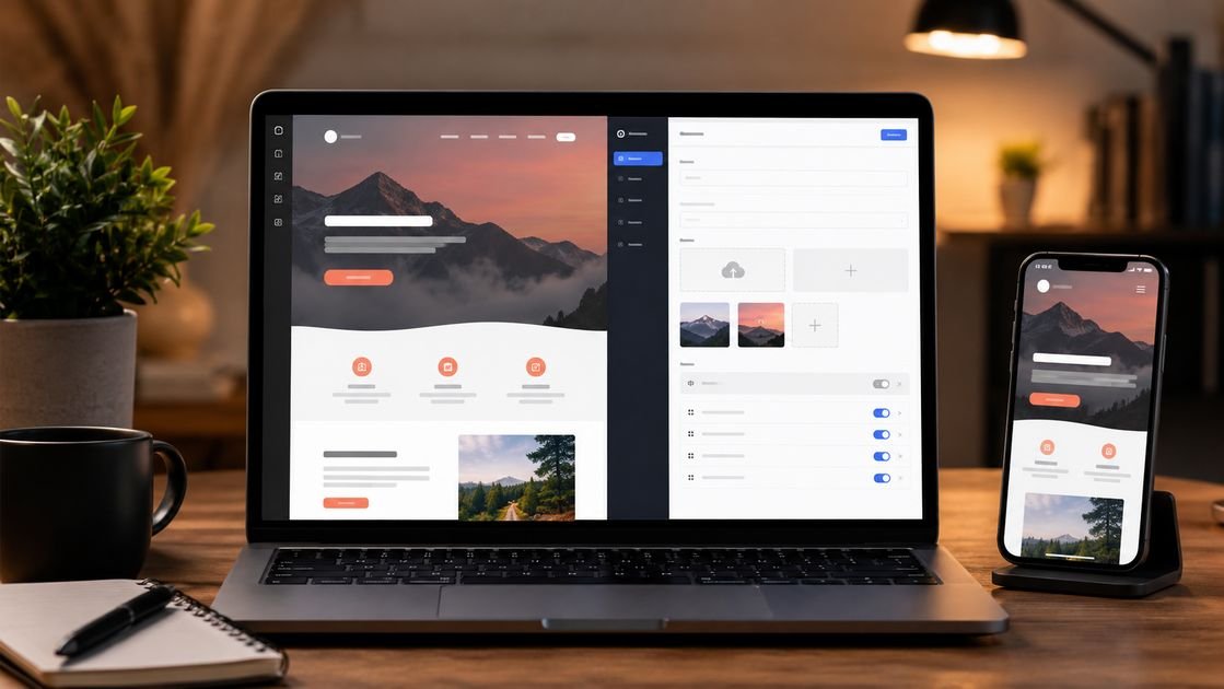 Custom Landing Page + Editor