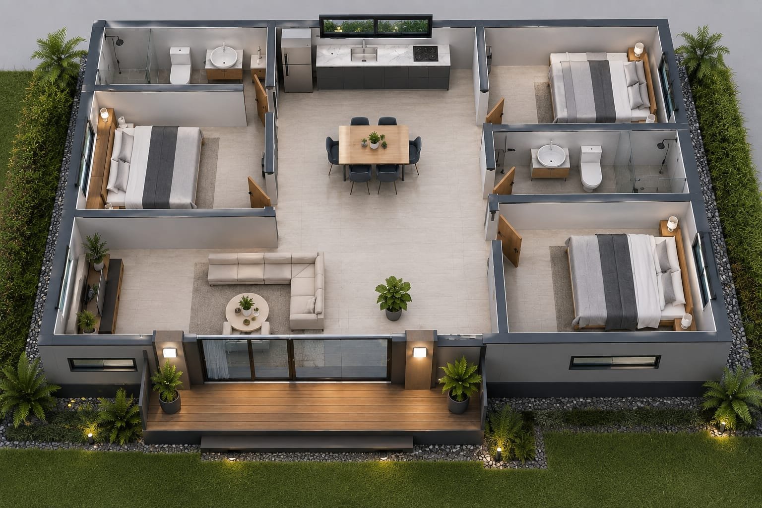 Casa Modular 3 Cuertos