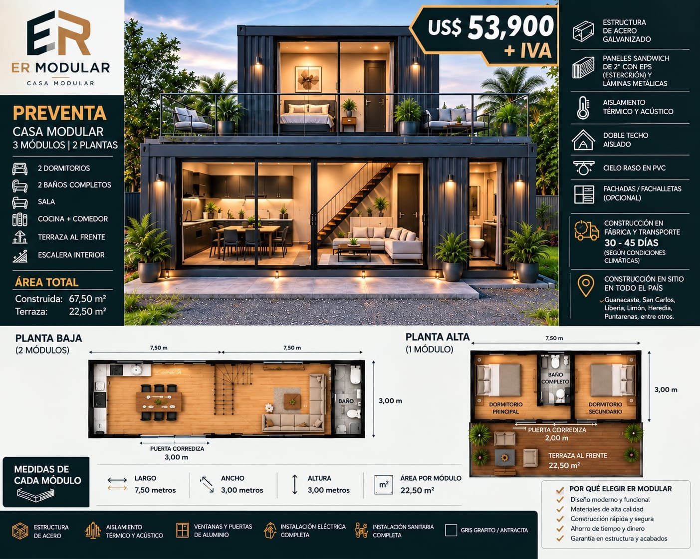 Casa Modular 2 Pisos