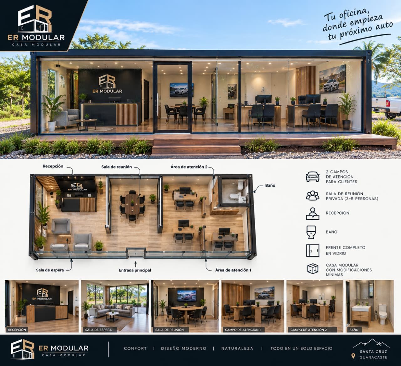 🏢✨ ¡Oficinas modulares modernas y funcionales!