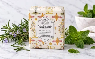 Shampoo en barra de romero y menta - Naturaleza Mística
