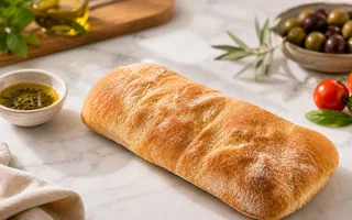 Pan Ciabatta Harina de Kamut producida en CR - Finca Tierra de Sueños