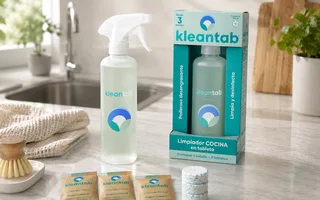 KLEANTAB LIMPIADOR DESINFECTANTE COCINA SET BOTELLA +3 TABLETAS